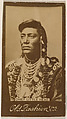 Chief Little Head, from the Indian Chiefs series (N681) promoting Old Fashion Fine Cut Tobacco, Albumen photograph