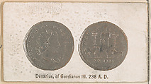 Denarius of Cordianus III, 238 A.D., from the Ancient Coins series (N180) issued by Wm. S. Kimball & Co., William S. Kimball & Company, Commercial color lithograph