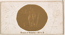 Bronze of Antonius, 138 A.D., from the Ancient Coins series (N180) issued by Wm. S. Kimball & Co., William S. Kimball & Company, Commercial color lithograph