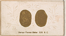 Daricor Persian Stater, 520 B.C., from the Ancient Coins series (N180) issued by Wm. S. Kimball & Co., William S. Kimball & Company, Commercial color lithograph