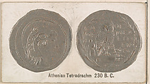 Athenian Tetradrachm, 230 B.C., from the Ancient Coins series (N180) issued by Wm. S. Kimball & Co., William S. Kimball & Company, Commercial color lithograph