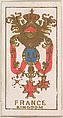 France, Kingdom, from the Arms of Dominions series (N181) issued by Wm. S. Kimball & Co., William S. Kimball & Company, Commercial color lithograph