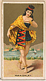 Mandalay, from the Dancing Girls of the World series (N185) issued by Wm. S. Kimball & Co., William S. Kimball & Company, Commercial color lithograph