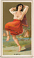 Peru, from the Dancing Girls of the World series (N185) issued by Wm. S. Kimball & Co., William S. Kimball & Company, Commercial color lithograph