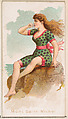 Mont Saint Michel, from the Fancy Bathers series (N187) issued by Wm. S. Kimball & Co., William S. Kimball & Company, Commercial color lithograph