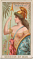 Minerva, Goddess of War, from the Goddesses of the Greeks and Romans series (N188) issued by Wm. S. Kimball & Co., William S. Kimball & Company, Commercial color lithograph