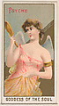 Psyche, Goddess of the Soul, from the Goddesses of the Greeks and Romans series (N188) issued by Wm. S. Kimball & Co., William S. Kimball & Company, Commercial color lithograph