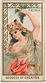 Fauna, Goddess of Creation, from the Goddesses of the Greeks and Romans series (N188) issued by Wm. S. Kimball & Co., William S. Kimball & Company, Commercial color lithograph
