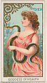 Hygiea, Goddess of Health, from the Goddesses of the Greeks and Romans series (N188) issued by Wm. S. Kimball & Co., William S. Kimball & Company, Commercial color lithograph