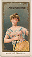 Melpomene, Muse of Tragedy, from the Goddesses of the Greeks and Romans series (N188) issued by Wm. S. Kimball & Co., William S. Kimball & Company, Commercial color lithograph