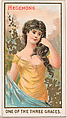 Hegemone, One of the Three Graces, from the Goddesses of the Greeks and Romans series (N188) issued by Wm. S. Kimball & Co., William S. Kimball & Company, Commercial color lithograph