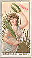 Victoria, Goddess of Victory, from the Goddesses of the Greeks and Romans series (N188) issued by Wm. S. Kimball & Co., William S. Kimball & Company, Commercial color lithograph