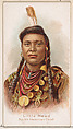 Little Head, North American Chief, from the Savage and Semi-Barbarous Chiefs and Rulers series (N189) issued by Wm. S. Kimball & Co., William S. Kimball & Company, Commercial color lithograph