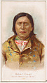 Bear Coat, North American Chief, from the Savage and Semi-Barbarous Chiefs and Rulers series (N189) issued by Wm. S. Kimball & Co., William S. Kimball & Company, Commercial color lithograph