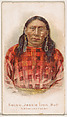 Squaw Jessie Iron Bull, North American Indian, from the Savage and Semi-Barbarous Chiefs and Rulers series (N189) issued by Wm. S. Kimball & Co., William S. Kimball & Company, Commercial color lithograph