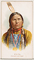 Knife, North American Chief, from the Savage and Semi-Barbarous Chiefs and Rulers series (N189) issued by Wm. S. Kimball & Co., William S. Kimball & Company, Commercial color lithograph