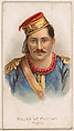 Rajah of Punnah, India, from the Savage and Semi-Barbarous Chiefs and Rulers series (N189) issued by Wm. S. Kimball & Co., William S. Kimball & Company, Commercial color lithograph
