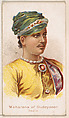 Maharana of Oudeypoor, India, from the Savage and Semi-Barbarous Chiefs and Rulers series (N189) issued by Wm. S. Kimball & Co., William S. Kimball & Company, Commercial color lithograph