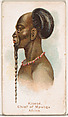 Kitete, Chief of Mpungu, Africa, from the Savage and Semi-Barbarous Chiefs and Rulers series (N189) issued by Wm. S. Kimball & Co., William S. Kimball & Company, Commercial color lithograph