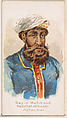 Sayid Mahmoud, Badshah of Kumar, Afghanistan, from the Savage and Semi-Barbarous Chiefs and Rulers series (N189) issued by Wm. S. Kimball & Co., William S. Kimball & Company, Commercial color lithograph