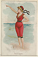 Boulogne, from the Beautiful Bathers series (N192) issued by Wm. S. Kimball & Co., William S. Kimball & Company, Commercial color lithograph