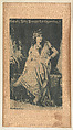 Seated woman (on brown silk), from the Girl Art Subjects series (N193) issued by Wm. S. Kimball & Co., William S. Kimball & Company, Commercial lithograph printed on silk