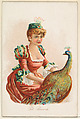 Pet Peacock, from the Household Pets series (N194) issued by Wm. S. Kimball & Co., William S. Kimball & Company, Commercial color lithograph
