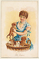 Pet Puppies, from the Household Pets series (N194) issued by Wm. S. Kimball & Co., William S. Kimball & Company, Commercial color lithograph