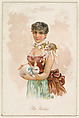 Pet Rabbit, from the Household Pets series (N194) issued by Wm. S. Kimball & Co., William S. Kimball & Company, Commercial color lithograph