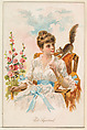 Pet Squirrel, from the Household Pets series (N194) issued by Wm. S. Kimball & Co., William S. Kimball & Company, Commercial color lithograph