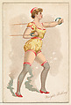 Weight Pulling, from the Pretty Athletes series (N196) issued by Wm. S. Kimball & Co., William S. Kimball & Company, Commercial color lithograph