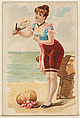 Swimming, from the Pretty Athletes series (N196) issued by Wm. S. Kimball & Co., William S. Kimball & Company, Commercial color lithograph