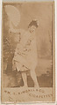 Actress holding fan, from the Actresses series (N203) issued by Wm. S. Kimball & Co., William S. Kimball & Company, Commercial color lithograph