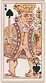King of Spades, The German, from Harlequin Cards, 2nd Series (N220) issued by Kinney Bros., Kinney Brothers Tobacco Company American, Commercial color lithograph