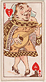 Queen of Hearts, from Harlequin Cards, 2nd Series (N220) issued by Kinney Bros., Kinney Brothers Tobacco Company  American, Commercial color lithograph