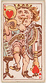 King of Hearts, from Harlequin Cards, 2nd Series (N220) issued by Kinney Bros., Kinney Brothers Tobacco Company  American, Commercial color lithograph