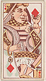 Queen of Diamonds, from Harlequin Cards, 2nd Series (N220) issued by Kinney Bros., Kinney Brothers Tobacco Company American, Commercial color lithograph