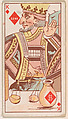 King of Diamonds, from Harlequin Cards, 2nd Series (N220) issued by Kinney Bros., Kinney Brothers Tobacco Company American, Commercial color lithograph