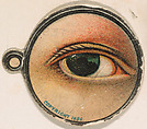 Monocle and Eye (dark blue), from Jocular Ocular series (N221) issued by Kinney Bros., Kinney Brothers Tobacco Company American, Commercial color lithograph