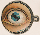 Monocle and Eye (blue), from Jocular Ocular series (N221) issued by Kinney Bros., Kinney Brothers Tobacco Company American, Commercial color lithograph