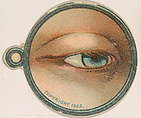 Monocle and Eye (blue), from Jocular Ocular series (N221) issued by Kinney Bros., Kinney Brothers Tobacco Company American, Commercial color lithograph