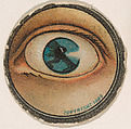 Monocle and Eye (blue), from Jocular Ocular series (N221) issued by Kinney Bros., Kinney Brothers Tobacco Company American, Commercial color lithograph