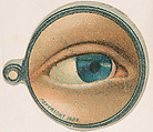 Monocle and Eye (blue), from Jocular Ocular series (N221) issued by Kinney Bros., Kinney Brothers Tobacco Company American, Commercial color lithograph