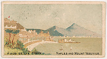 Naples and Mount Vesuvius, from the Magic Changing Cards series (N223) issued by Kinney Tobacco Company, Kinney Brothers Tobacco Company  American, Commercial color lithograph