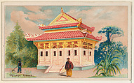 Chinese Residence, from the Habitations of Man series (N113) issued by W. Duke, Sons & Co. to promote Honest Long Cut Smoking and Chewing Tobacco, The Giles Company American, Commercial color lithograph