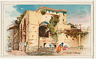 House in Italy, from the Habitations of Man series (N113) issued by W. Duke, Sons & Co. to promote Honest Long Cut Smoking and Chewing Tobacco, The Giles Company American, Commercial color lithograph