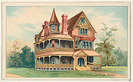 American Cottage Home, from the Habitations of Man series (N113) issued by W. Duke, Sons & Co. to promote Honest Long Cut Smoking and Chewing Tobacco, The Giles Company American, Commercial color lithograph
