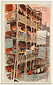 Tenement House, New York City, from the Habitations of Man series (N113) issued by W. Duke, Sons & Co. to promote Honest Long Cut Smoking and Chewing Tobacco, The Giles Company American, Commercial color lithograph