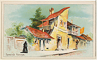 Spanish House, from the Habitations of Man series (N113) issued by W. Duke, Sons & Co. to promote Honest Long Cut Smoking and Chewing Tobacco, The Giles Company American, Commercial color lithograph