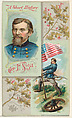A Short History: General Franz Sigel, from the Histories of Generals series (N114) issued by W. Duke, Sons & Co. to promote Honest Long Cut Smoking and Chewing Tobacco, W. Duke, Sons & Co. American, Commercial color lithograph